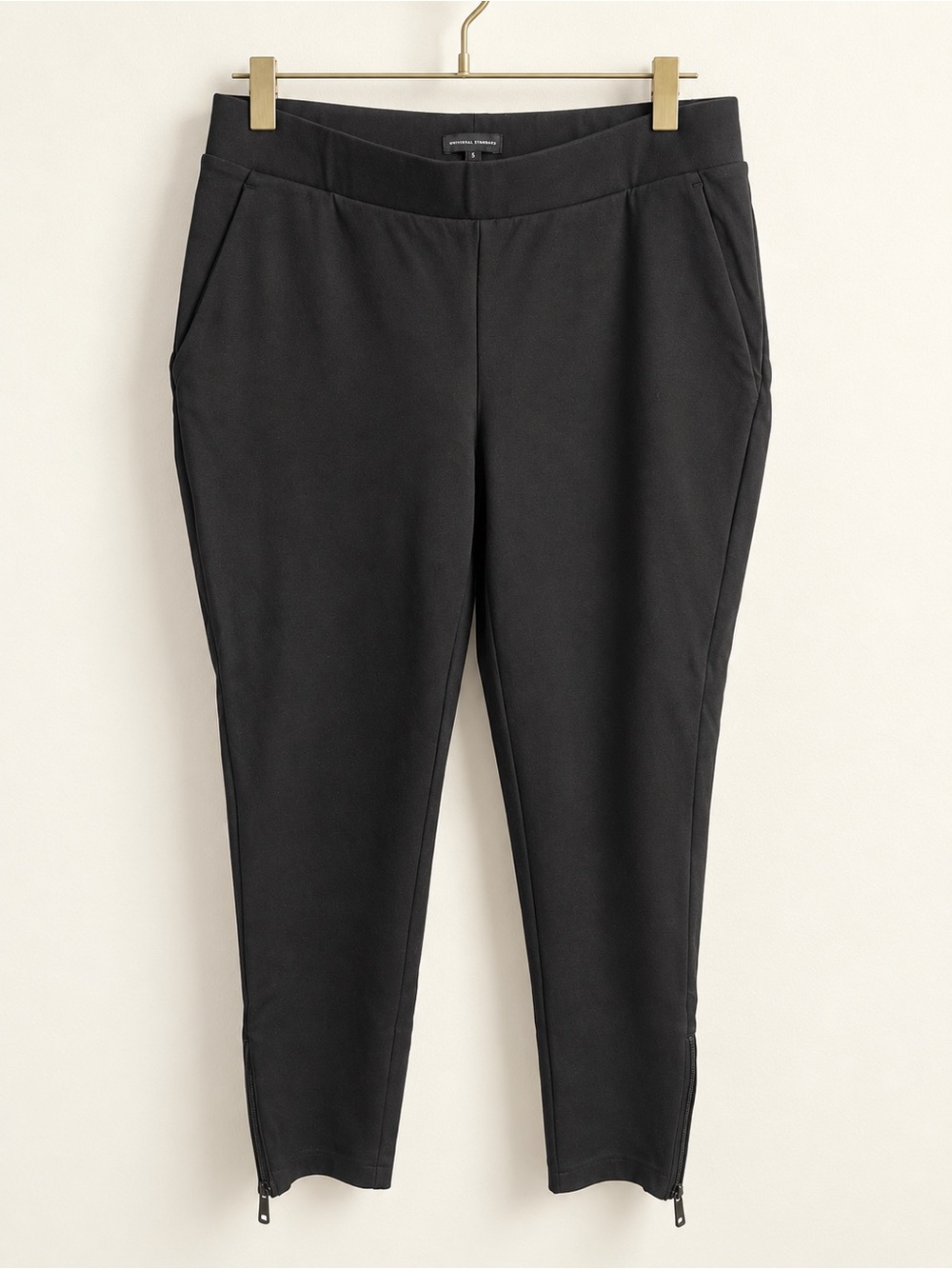 Universal Standard Moro Black Ankle-Zip Pants Size S 14–16